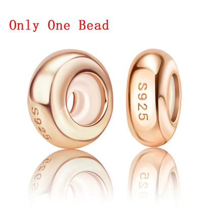 Roségold-Serie, 925er-Sterlingsilber, Zwölf Sternbilder, Halbmondkrone, High-Heel-Charm, passend für DIY-Armbänder, Halsketten, Geschenke