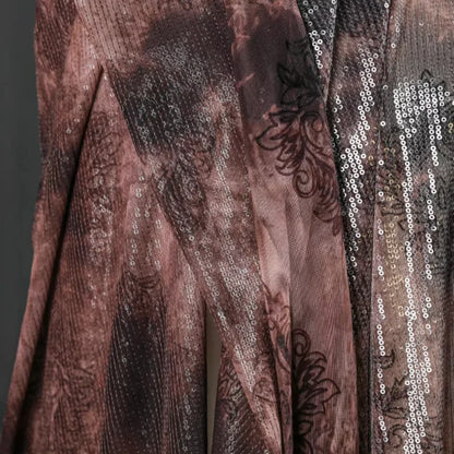 Batik-Baumwollstoff, pflanzlich gefärbte Pailletten, elastischer Basismantel, Kleid, Kleidung, Designer-Stoff für DIY-Schaukelmaterial