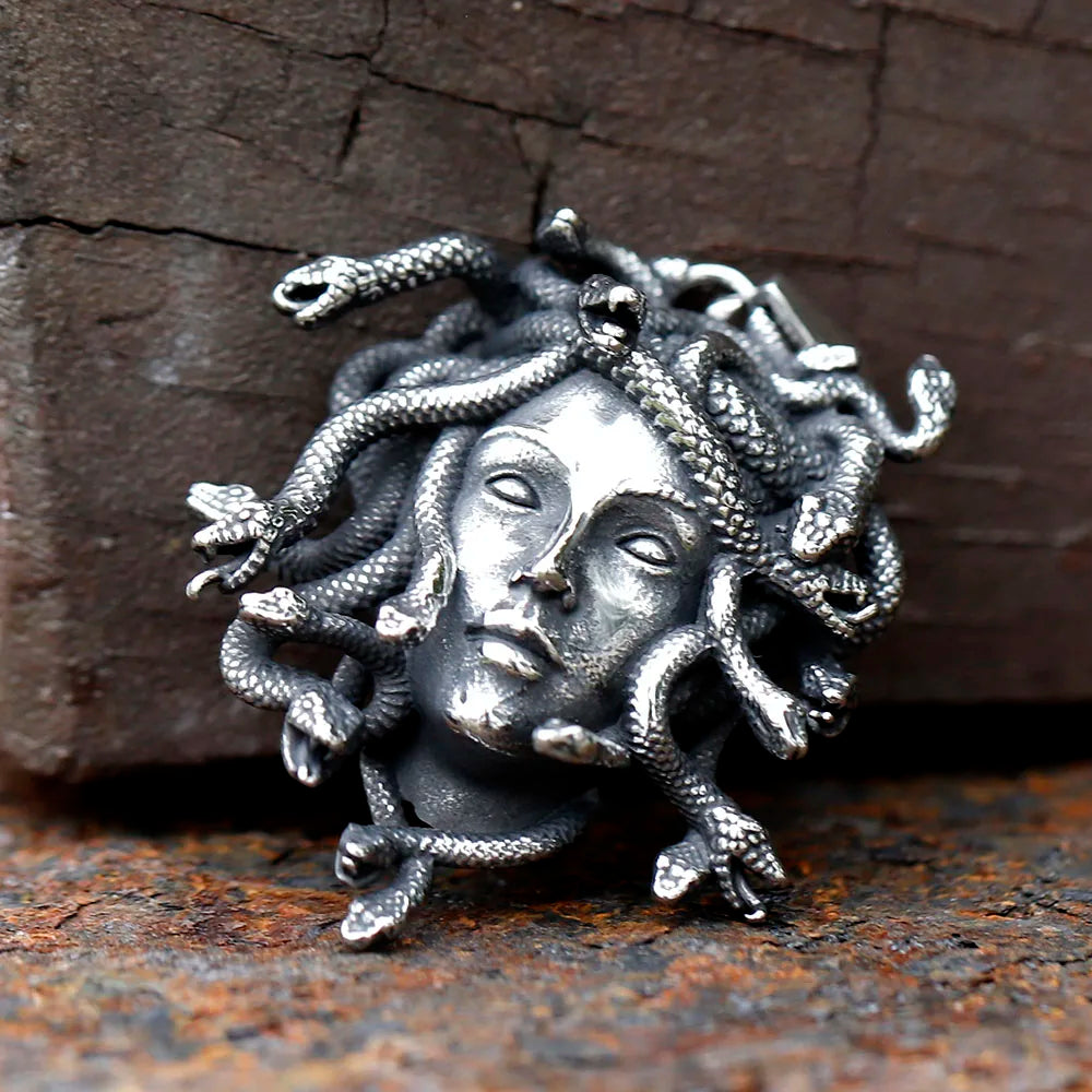 Neue 316L Edelstahl männer Medusa Anhänger Halskette Vintage Schlange Tier Zubehör Party Geschenk kostenloser versand