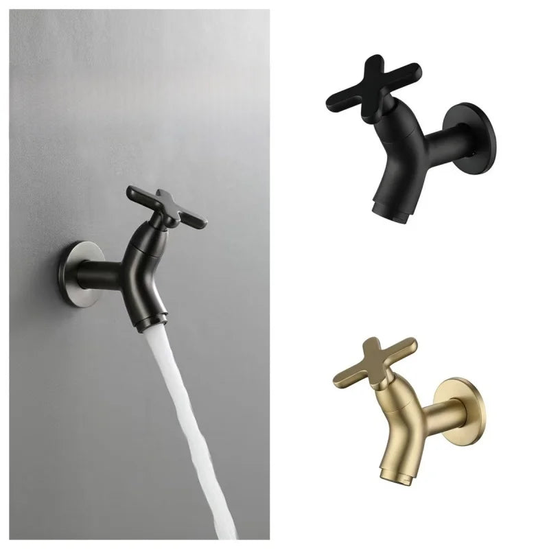 Wand Waschbecken Messing Wasserhahn Outdoor Garten Auslauf Mopp Pool Wasserhahn Waschen Wasserhahn Einzigen Kalten Wasser Badezimmer Küche Waschbecken Armaturen