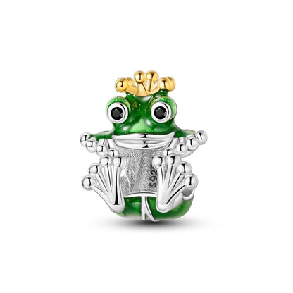Neu im 925er-Sterlingsilber, grüne Charms, Perlen, Frosch, Kleeblatt, Schildkröte, Anhänger, Schmuck, passend für Original-925-Armbänder für Frauen, DIY-Geschenk