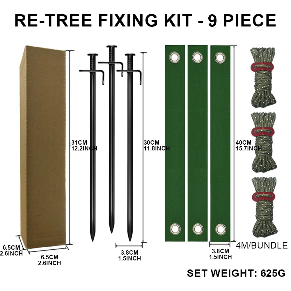 1 SET Baumpfahl-Sets, Baumpfahl-Sets für junge Bäume gegen schlechte Wea für neu gepflanzte Baumbänder, Gartenzubehör