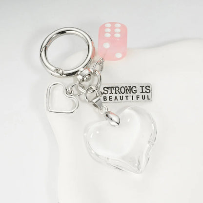 Schlüsselanhänger Y2K Rotes Herzförmiges Perlen-Valentinstaggeschenk Neues Design Geldbörsen-Charm Auto Goth Vintage Niedlicher Schlüsselanhänger Accessoire