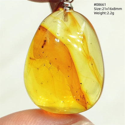 Natürlicher gelber Bernstein-Anhänger für Damen und Herren, gelber Bernstein mit Stein, Halskette, Heilschmuck, AAAAA