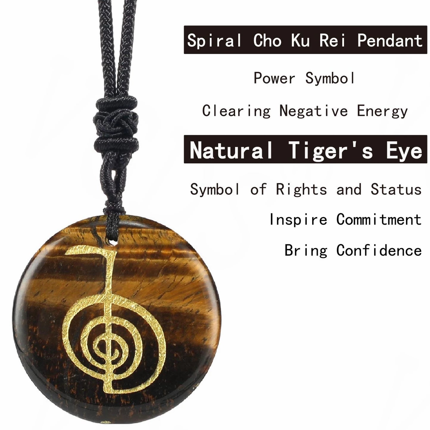 Heißer natürlicher Kristall quarz cho ku rei Reiki Energie symbol Anhänger alte spirituelle Heilung Halsketten Anhänger Frauen Mann Schmuck