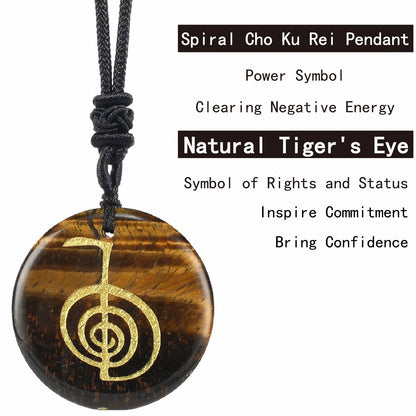 Heißer natürlicher Kristall quarz cho ku rei Reiki Energie symbol Anhänger alte spirituelle Heilung Halsketten Anhänger Frauen Mann Schmuck