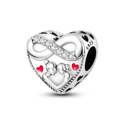 Fit 925 Original Armband 100 % 925 Sterling Silber Glänzende Bunte Zirkon Herz Charms Perlen Exquisite DIY Schmuck Geschenk