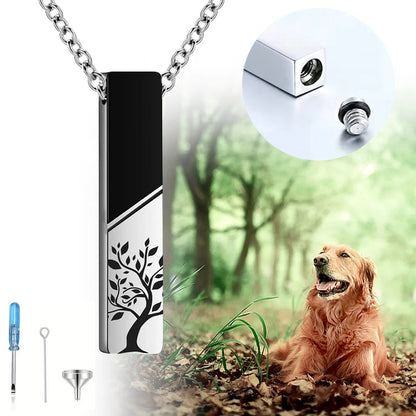 Urn Necklaces for Ashes and Keepsakes, Stainless Steel, Cube Pendant, Urn Necklace for Cremation