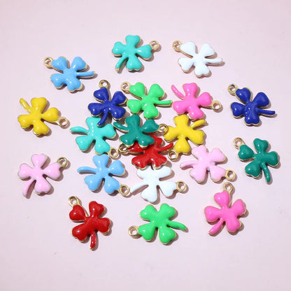 20 Stück 13x10mm Edelstahl Emaille Klee Blume Charms Anhänger Edelstahl DIY Schmuck Herstellung Zubehör Ergebnisse