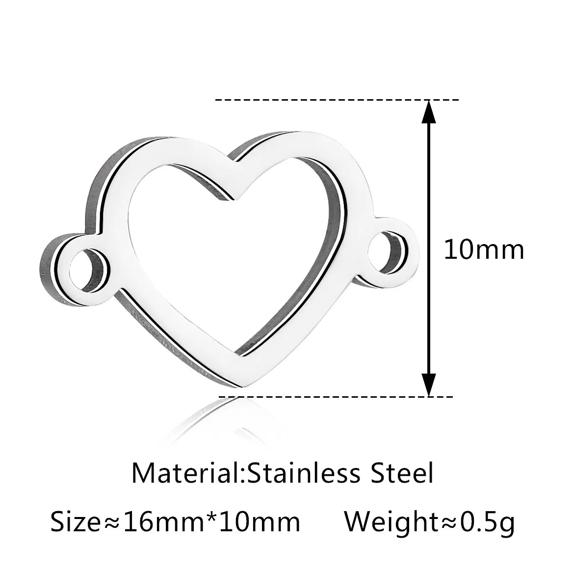 5Pcs Hohl Stern/Mond/Sonne Doppel Loch Charme Edelstahl Halskette Armband Anhänger DIY Link Stecker Schmuck machen Liefert