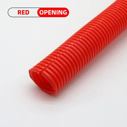1/5/10M PP-isoliertes Wellrohr, ID7,5 mm ~ 34,5 mm, offenes Gewinde, schützende Drahtabdeckung, Wickelkabelmantel, flexibler geteilter Webstuhl