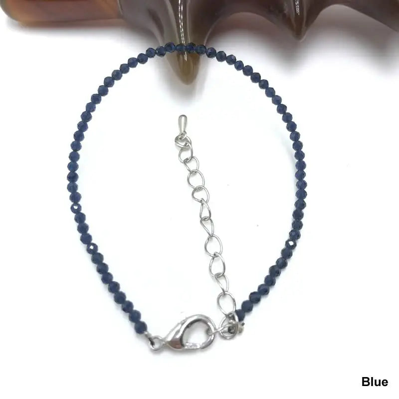 High Quality Natural Stone 2-3mm Handmade Micro Faced Beads Women's Agate Crystal Zircon Bracelet Jewelry Gift