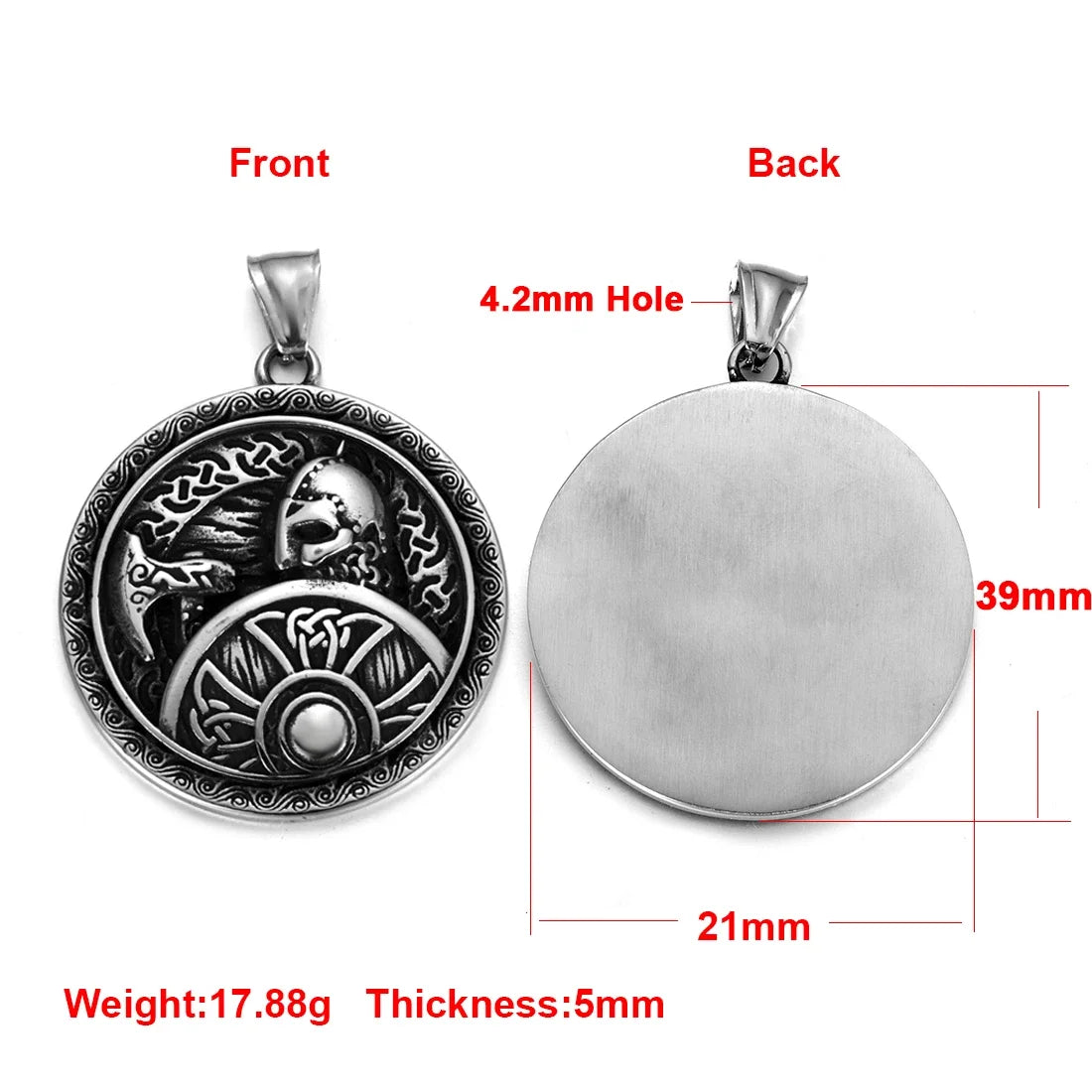 Edelstahl Viking Nordischer Anhänger für Halskette DIY Zubehör Schmuckherstellung Erkenntnisse Männer Charm Supplies Punk Axt