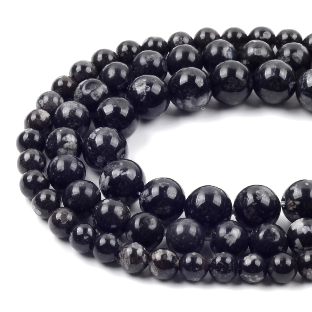 Natürliche Stein Perlen 6 8 10 12mm Schwarz Gold Farbe Linie Achate Runde Perlen Für Schmuck Machen DIY handgemachte Armband Halskette 15''