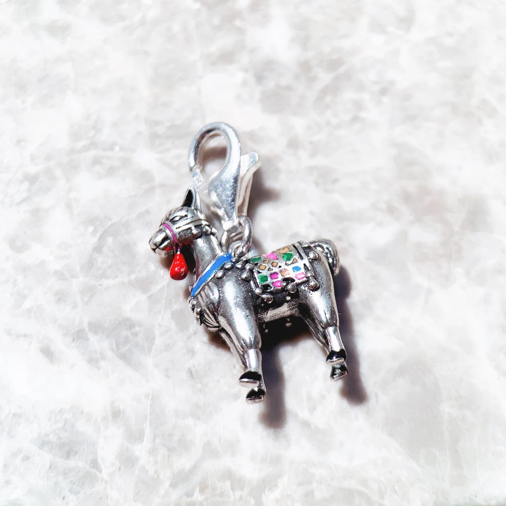 Alpaka Lama Charms Anhänger Echt 925 Sterling Silber Mode Nettes Geschenk Europa Schmuck, Die DIY Für Frauen & Männer