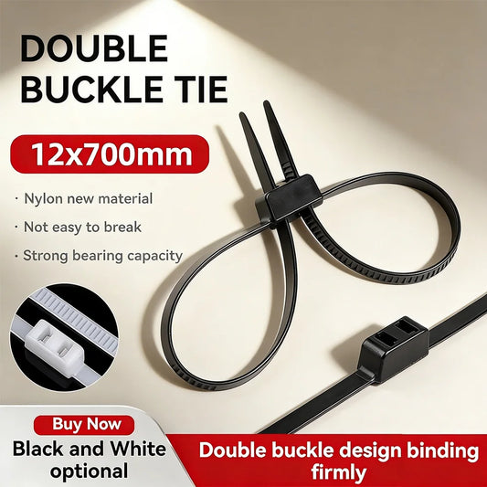 2/20 Stück 27,5 Zoll robuste Polizei-Handschellen aus Kunststoff – flexible, selbstverriegelnde Nylon-Kabelbinder mit zwei Enden