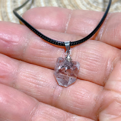 Natürlicher Kristall Herkimer Diamant Zubehör Hängestein Edelsteine Mineral Energie Reiki Heimdekorationen Geschenk Erzkristalle