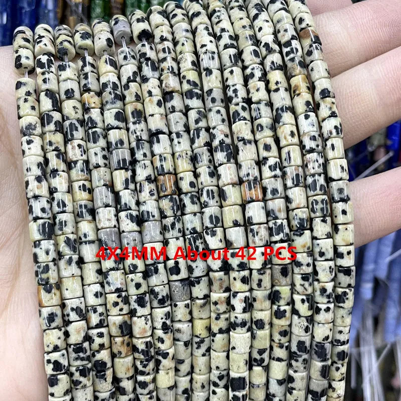 Natürliche Stein Dalmatiner Jaspis Runde Würfel Facettierte Rondelle Lose Spacer Perlen Für Schmuck Machen Charms DIY Armbänder Halskette