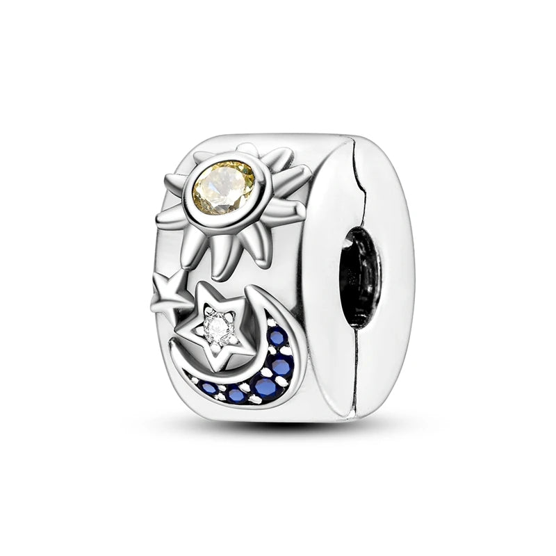 Charm Heiße Verkäufe 925 Sterling Silber Charms Perlen CZ Pave Runde Clip Charms Fit Original Armband Halskette Charms Schmuck Geschenk