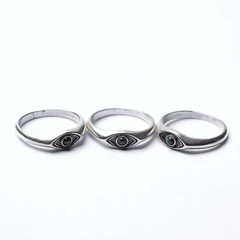 Silber Lapislazuli Vintage einfache ethnische Stil Pferde auge spitze blaue Ringe Unisex-Version für Trend Party Bankett Schmuck Geschenk