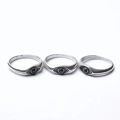 Silber Lapislazuli Vintage einfache ethnische Stil Pferde auge spitze blaue Ringe Unisex-Version für Trend Party Bankett Schmuck Geschenk