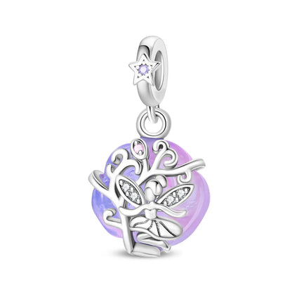 Niedlicher Raupenperlen aus 925er-Sterlingsilber, Schnecke und Bienen, vierblättriges Kleeblatt, baumelnder Charm, passend für Armbänder, bunte Anhänger-Geschenke