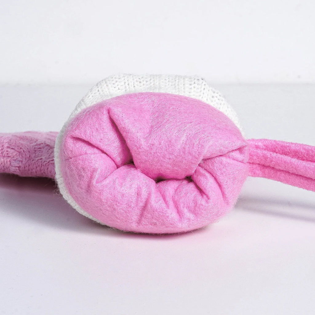 Rosa Weihnachts-Alphabet-Stricksocken, verdickt, Kawaii, exquisite Süßigkeiten-Geschenktüten, große Kapazität, Festival-Buchstaben-Stricksocken