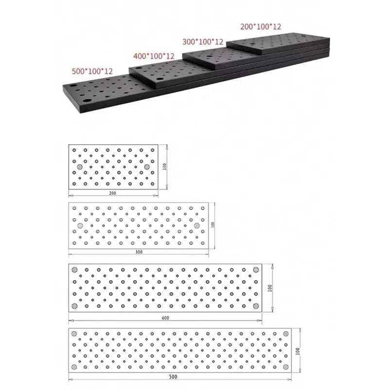 【ELEKTRONIK-ZUBEHÖR】Optische Flachplatte M4M6 Gewindete Protoboard-Plattform Experimentelle Vibrationsisolations-Arbeitsplattform Wabenstruktur B
