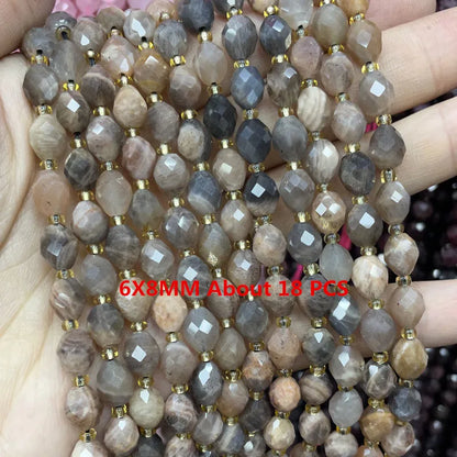 Natürliche Sonnenstein Edelsteine Unregelmäßige Facettierte Rondelle Runde Lose Spacer Perlen Für Schmuck Machen DIY Armband Halskette Zubehör