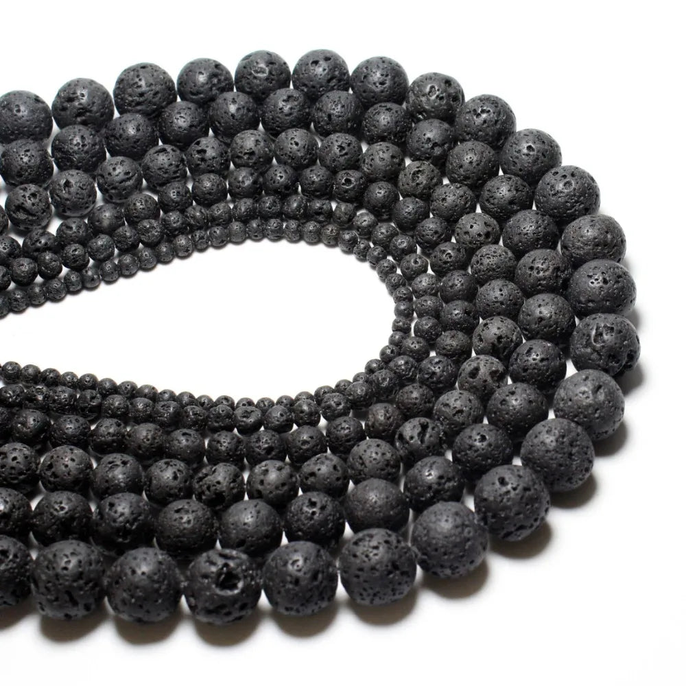 Großhandel Schwarz Onyx Achat Runde Naturstein Perlen Für Schmuck Machen DIY Armband Halskette Charms 4/6/8/10/12/mm Strang 15''