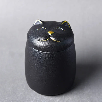 Katze form Urne für Pet Asche-Katze Form Memorial Urnen-Handarbeit Schwarz Dekorative Urnen für Beerdigung, katze urne, Hund urne