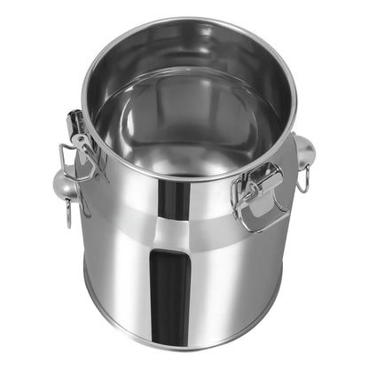 5L/1,32Gal Milchkanne aus Edelstahl, nahtloser Milchkrug, auslaufsicherer Flüssigkeitsbehälter mit dichtem Deckel und Griff