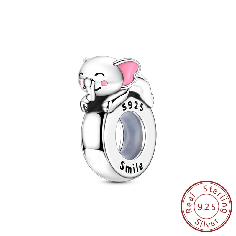 Neue Original Charms Perlen Anhänger 925 Sterling Silber Teddy Pudel Hund Katze Universal Schnalle Charms Fit Armband DIY Schmuck Geschenk