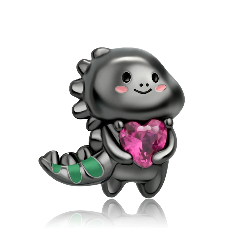 Heißer Verkauf 925er Sterlingsilber, niedliche Panda-Perlen und Pinguin-Anhänger, passend für Schlangenarmband, Boutique-Halskette, schwarzer Anhänger, Geschenk