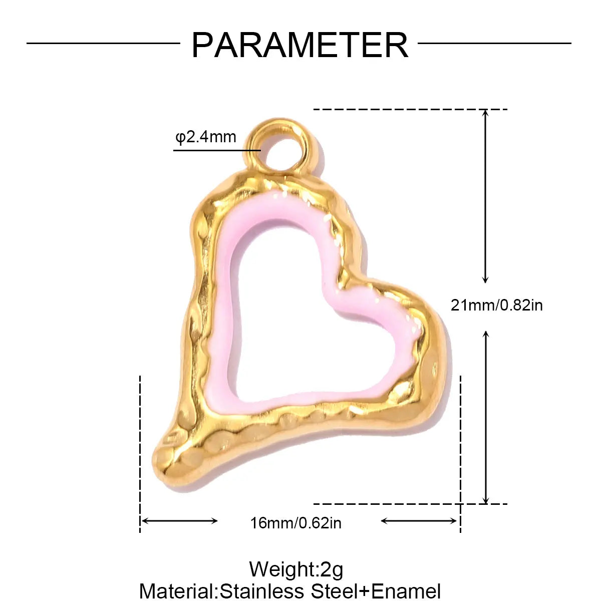 3 Stück/Set Modische Edelstahl Rosen-Blumen DIY Ohrring-Anhänger Herzförmige Halsketten-Anhänger Damen Böser-Blick-Schmuck Großhandel