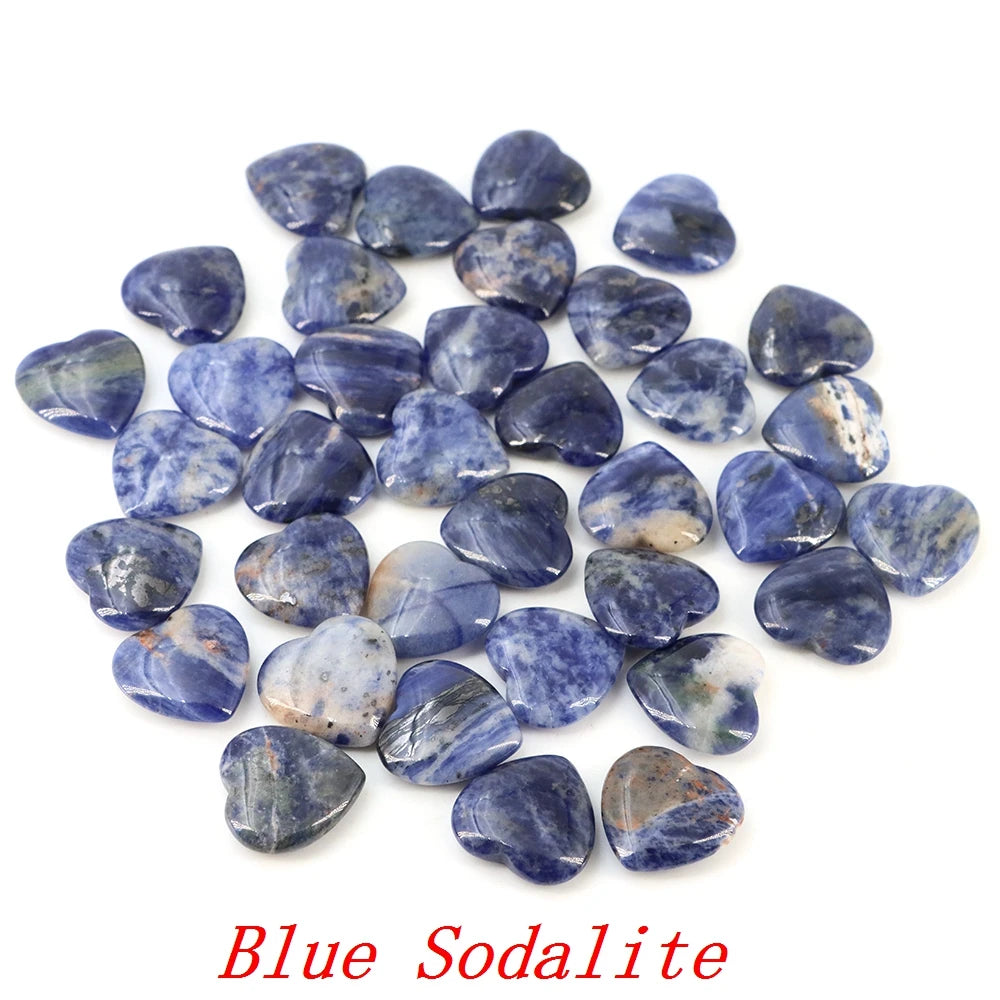 Viele Großhandel Edelstein Herzform LIEBE 20 MM Natürliche Kristall Amethyst Achat Perle Heilung Reiki Naturstein Geschenk Liefert