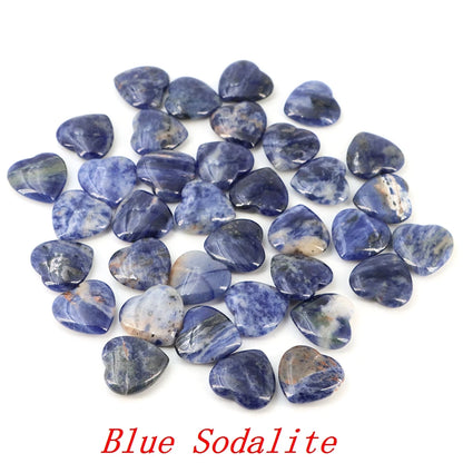 Viele Großhandel Edelstein Herzform LIEBE 20 MM Natürliche Kristall Amethyst Achat Perle Heilung Reiki Naturstein Geschenk Liefert