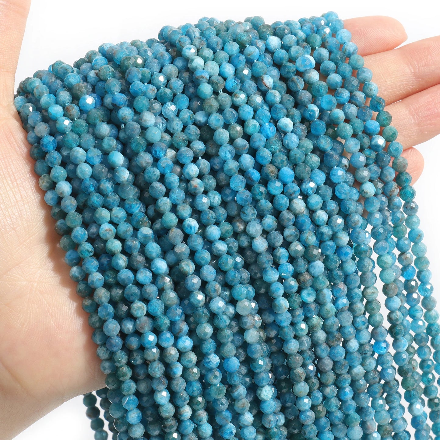 2 3 4mm 15" natürliche afrikanische Smaragdperle kleine facettierte Steine runde lose Steinperlen für DIY Armband Halskette Schmuckherstellung