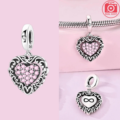 Sterling Silber 925, Fantasie, buntes Herz, Charm-Planeten-Anhänger, Perlen, passend für Original-Armband, Perle für Frauen, edler Schmuck, Geschenk