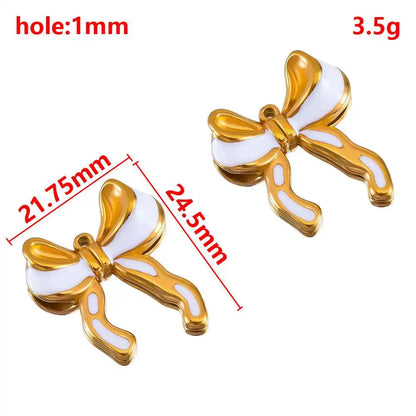 2 Stück 5 Stück Edelstahl Blume Schmetterling Liebe Herz Schleife Anhänger für DIY Halskette Ohrring Geschenk Schmuckherstellung Zubehör