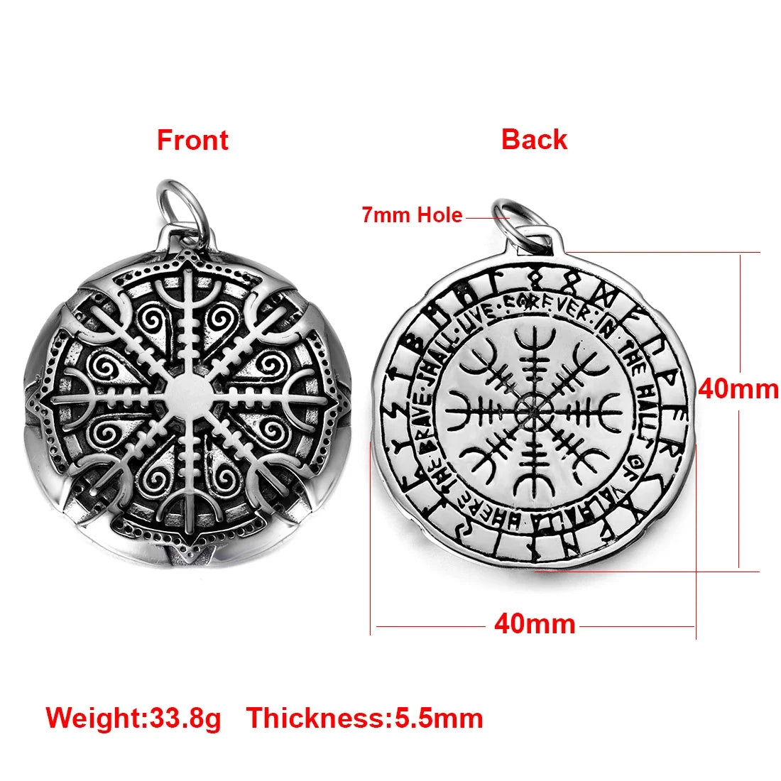 Edelstahl Viking Nordischer Anhänger für Halskette DIY Zubehör Schmuckherstellung Erkenntnisse Männer Charm Supplies Punk Axt