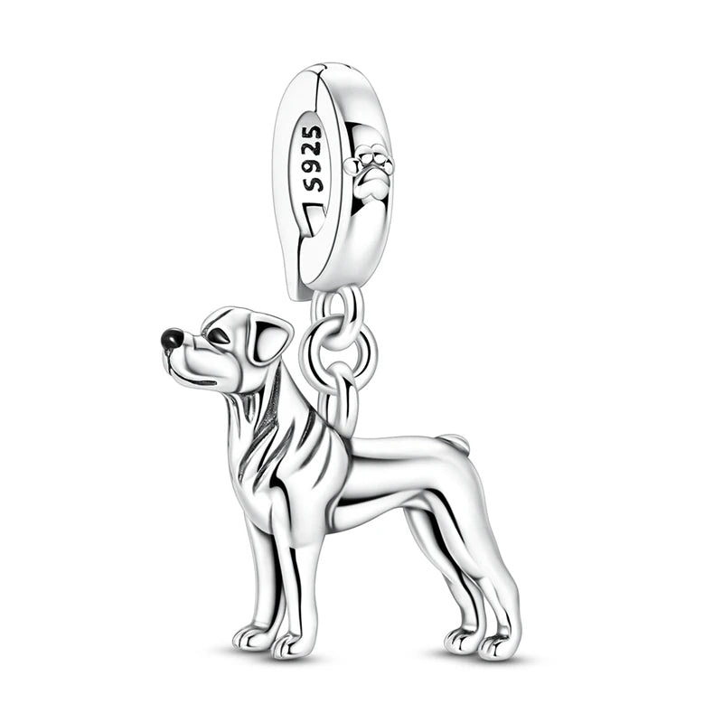 Neue Original 925 Silber Sterling Charms Perlen Anhänger Katze Hund Löwe Tiger Mädchen Junge Charms Fit Armband Frau Mode Schmuck Geschenk
