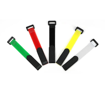 20 Stück wiederverwendbare Nylon-Kabelbinder mit Schnallenverschluss, selbstklebende Klettverschlüsse, Kunststoffbündelgurte, Befestigungsbänder, Kabelorganisator