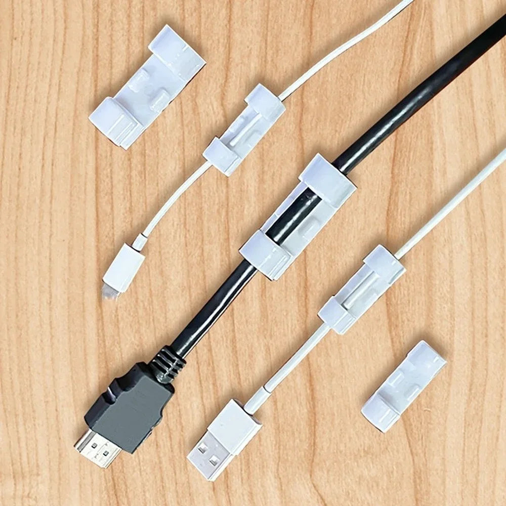 20 stücke Kabel Organizer Clips Kabel Clips Management Kabel Organizer ABS Draht Kabel Halter USB Lade Daten Linie Schutz