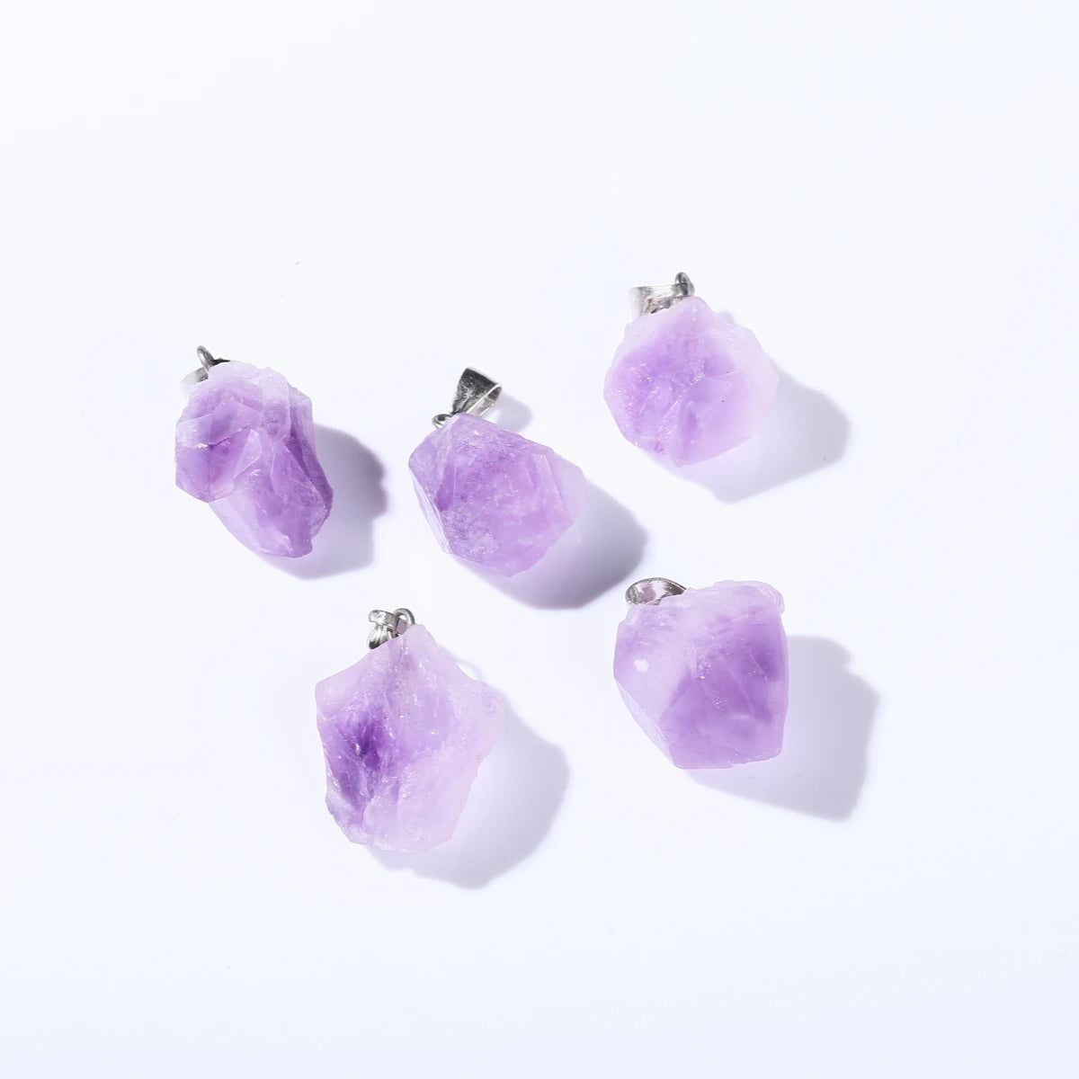 1 Stück Naturstein Amethyst Cluster Anhänger Unregelmäßige Heilung Charms für Schmuckherstellung DIY Armband Halskette Zubehör ﻿