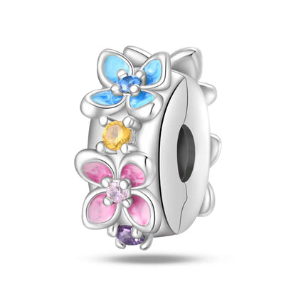 Bunter Schmetterlings-Quasten-Charm-Anhänger aus 925er-Sterlingsilber mit Perlen, passend für Original-Armbänder aus Silber für die Schmuckherstellung von Frauen