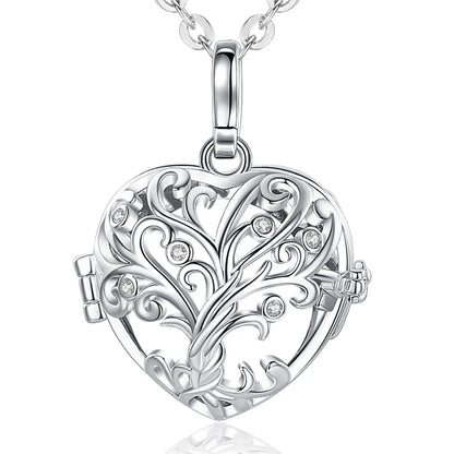 EUDORA 18mm Urne Feuerbestattung Baum des Lebens Käfig Medaillon Asche Halter Andenken Kapsel Halskette Anhänger DIY Gedenken Schmuck für geschenk
