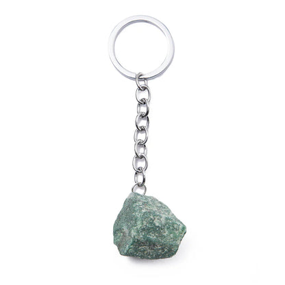 1-2 cm natürlicher roher Erz-Schlüsselanhänger, Edelstein, Quarz, Fluorit, Citrin, Amethyst, unregelmäßiger Stein, Anhänger, Charms, Schmuckherstellung, Zubehör