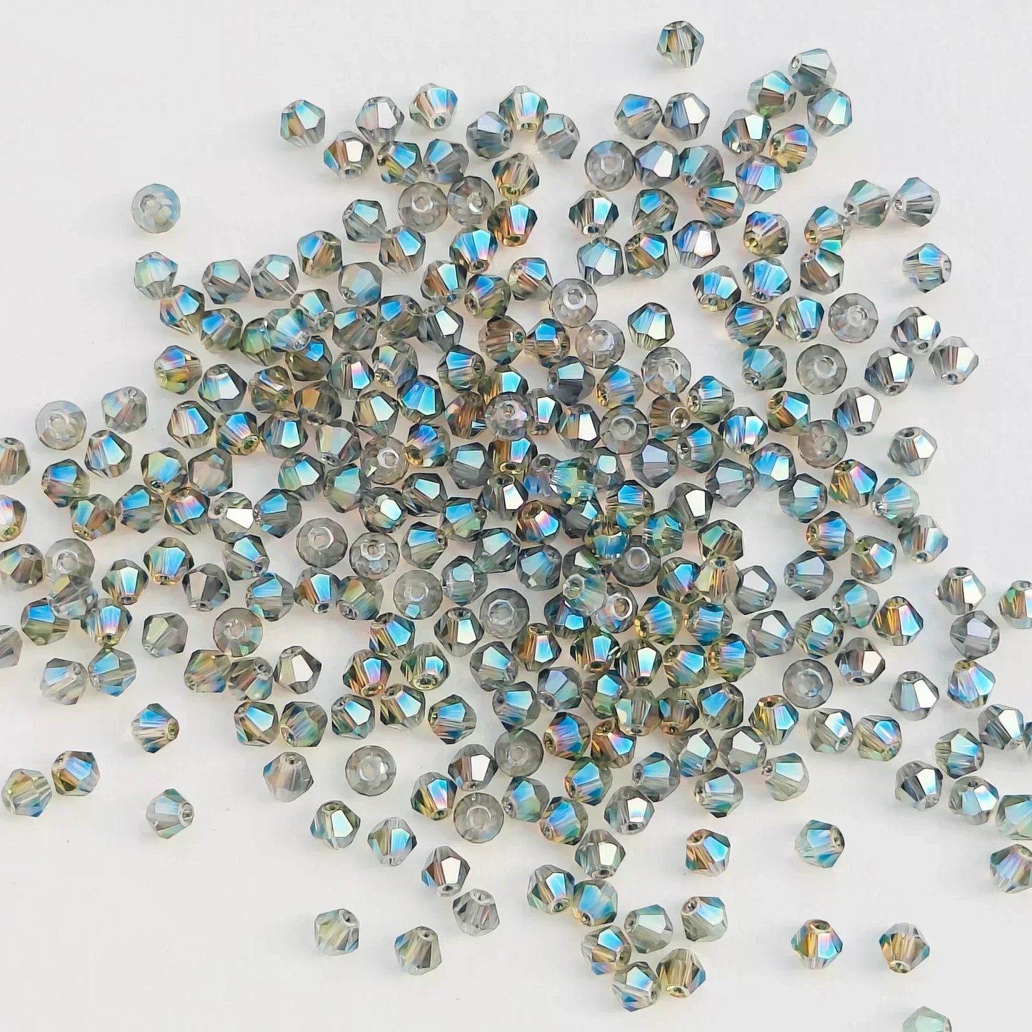 100pcs 4mm glänzende facettierte österreich Kristall perlen Bicone Perlen lose Spacer Perlen für Schmuck machen DIY Armband Halskette Anhänger
