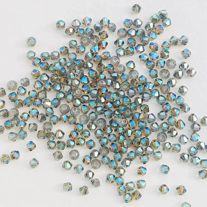 100pcs 4mm glänzende facettierte österreich Kristall perlen Bicone Perlen lose Spacer Perlen für Schmuck machen DIY Armband Halskette Anhänger